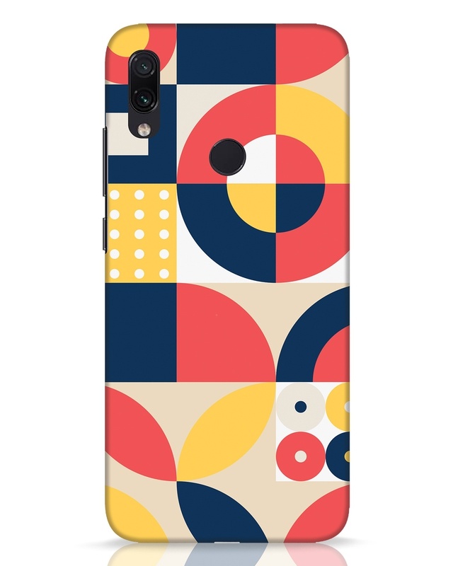 Shop Modern Geometry Designer Hard Cover for Xiaomi Redmi Note 7 Pro-Front