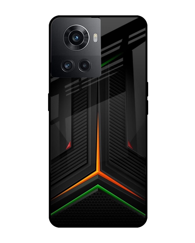Shop Modern Ultra Chevron Premium Glass Case for OnePlus 10R 5G (Shock Proof, Scratch Resistant)-Front