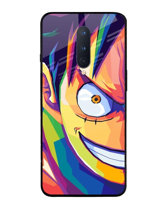 Shop Monkey Wpap Pop Art Premium Glass Case for OnePlus 8 (Shock Proof,Scratch Resistant)-Front