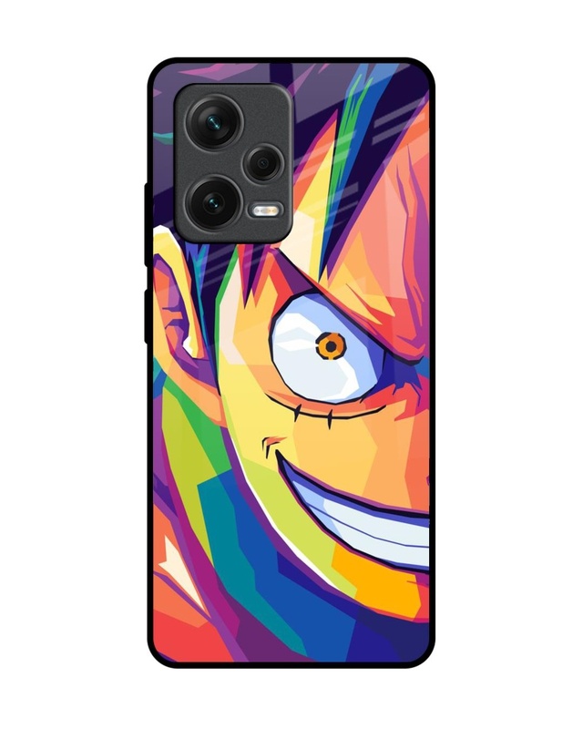 Shop Monkey Wpap Pop Art Premium Glass Case for Redmi Note 12 Pro+ 5G (Shock Proof, Scratch Resistant)-Front