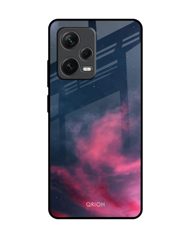 Shop Moon Night Premium Glass Case for Redmi Note 12 Pro+ 5G (Shock Proof, Scratch Resistant)-Front