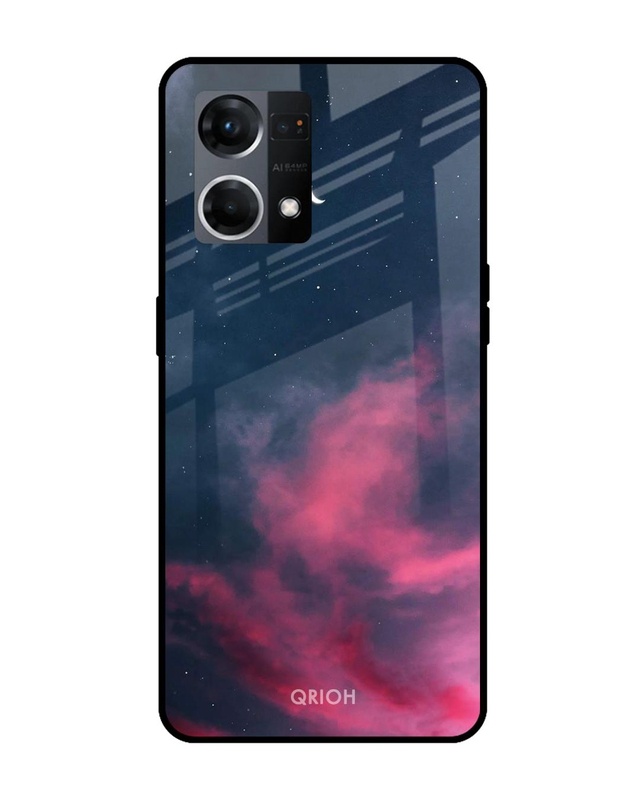 Shop Moon Night Printed Premium Glass Case for Oppo F21s Pro (Shock Proof,Scratch Resistant)-Front