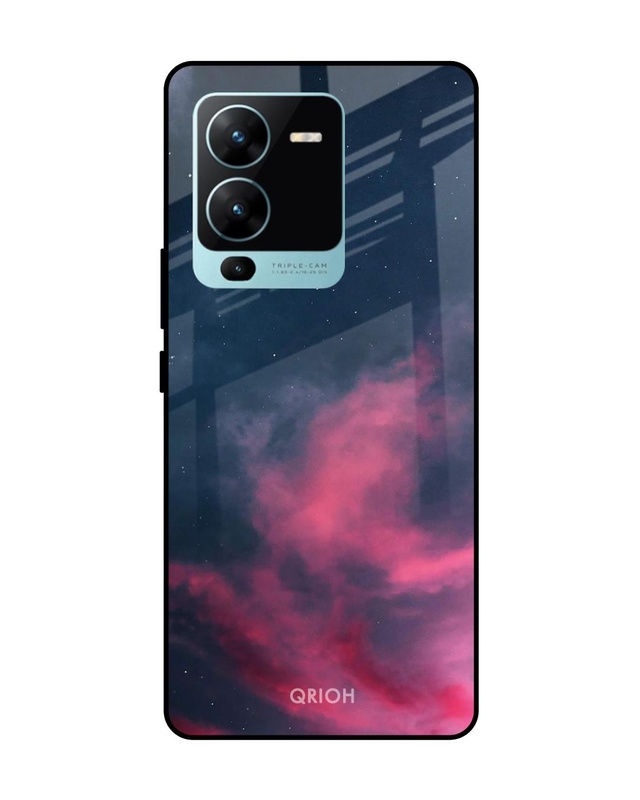 Shop Moon Night Printed Premium Glass Case for Vivo V25 Pro (Shock Proof,Scratch Resistant)-Front