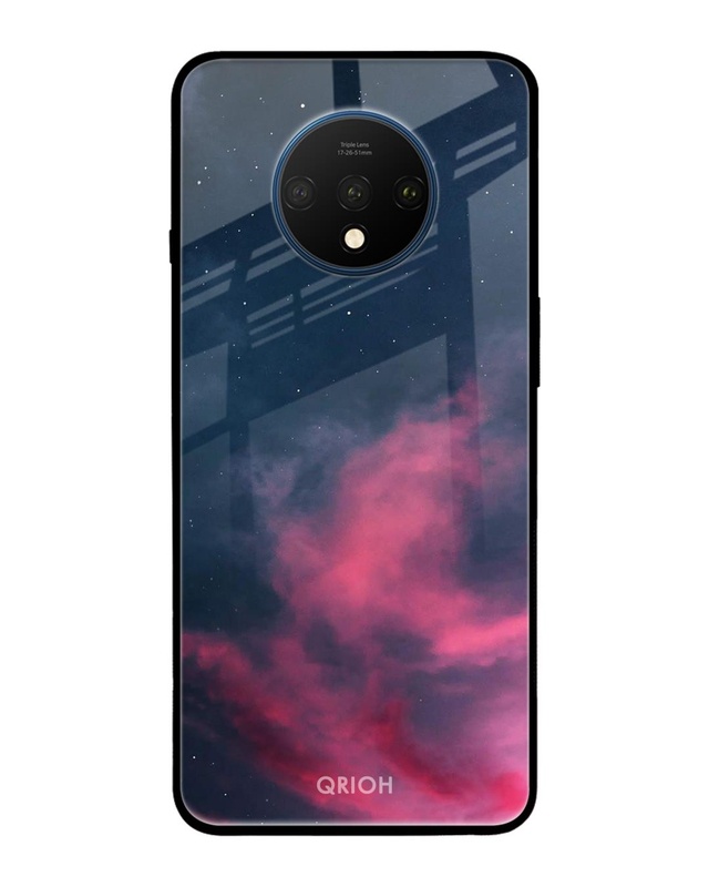 Shop Moon Night Printed Premium Glass Cover For OnePlus 7T (Impact Resistant, Matte Finish)-Front
