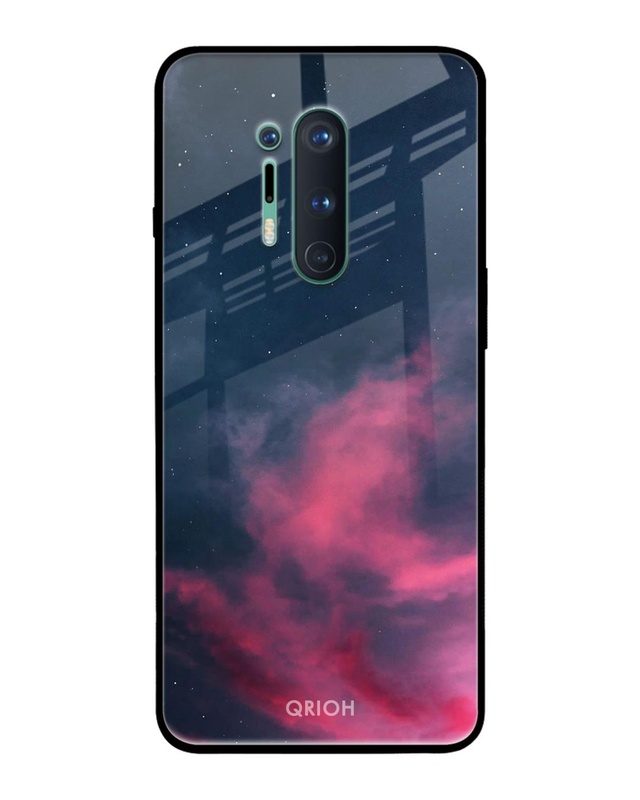 Shop Moon Night Printed Premium Glass Cover For OnePlus 8 Pro (Impact Resistant, Matte Finish)-Front