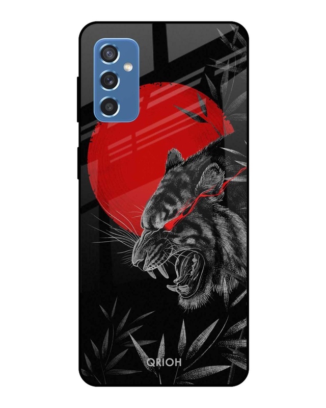 Shop Moon Tiger Printed Premium Glass Cover For  M52 5G(Impact Resistant, Matte Finish)-Front