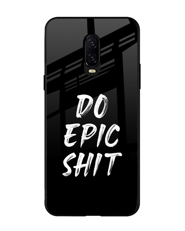 Shop Motivational Quotes Premium Glass Case for OnePlus 6T(Shock Proof, Scratch Resistant)-Front