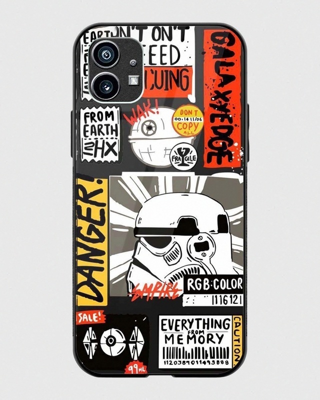 Shop MultiColor Darth Vader Premium Glass Case for Nothing Phone (1)-Front