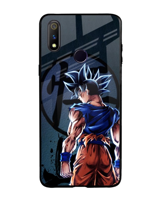 Shop Mundo Goku Premium Glass Case for Realme 3 Pro (Shock Proof, Scratch Resistant)-Front