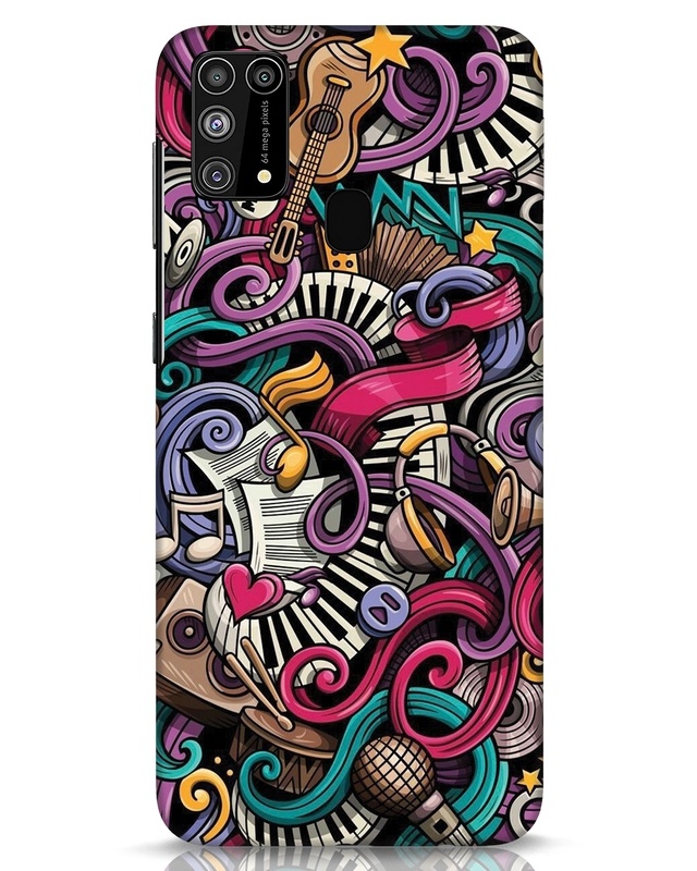 Shop Music Graffiti Designer Hard Cover for Samsung Galaxy M31-Front