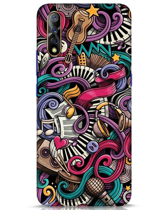 Shop Music Graffiti Designer Hard Cover for Vivo S1-Front