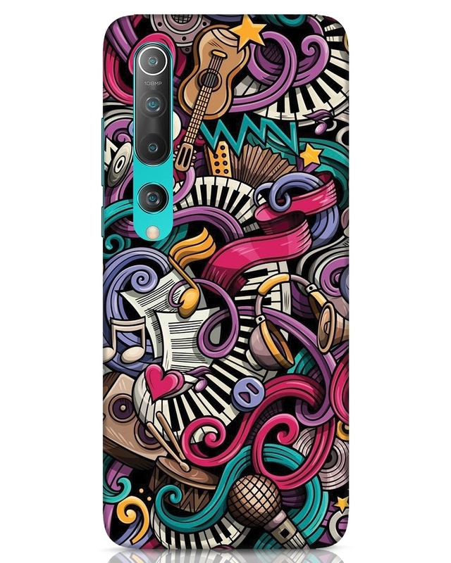 Shop Music Graffiti Designer Hard Cover for Xiaomi Mi 10-Front