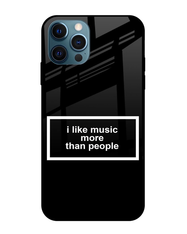 Shop Music Lover Premium Glass Case for Apple Iphone 12 Pro (Shock Proof, Scratch Resistant)-Front