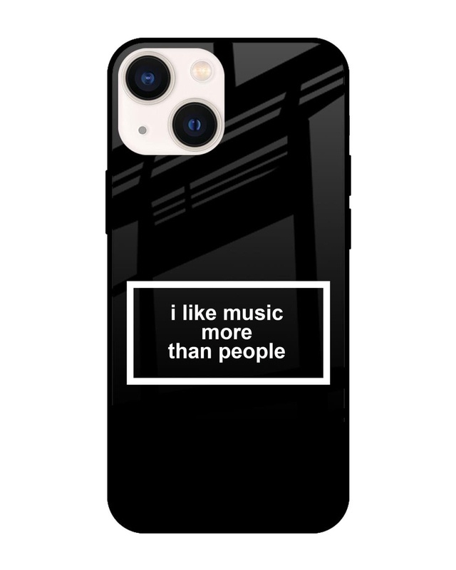 Shop Music Lover Premium Glass Case for Apple iPhone 14 Plus (Shock Proof, Scratch Resistant)-Front