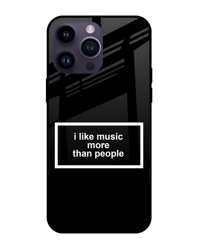 Shop Music Lover Premium Glass Case for Apple iPhone 14 Pro Max (Shock Proof, Scratch Resistant)-Front