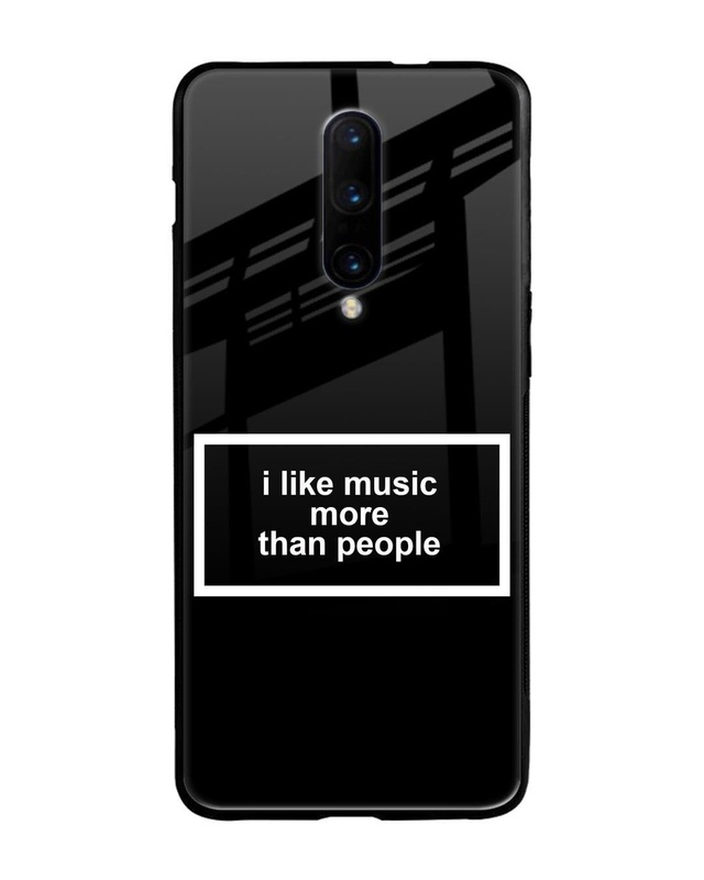 Shop Music Lover Premium Glass Case for OnePlus 7 Pro (Shock Proof, Scratch Resistant)-Front