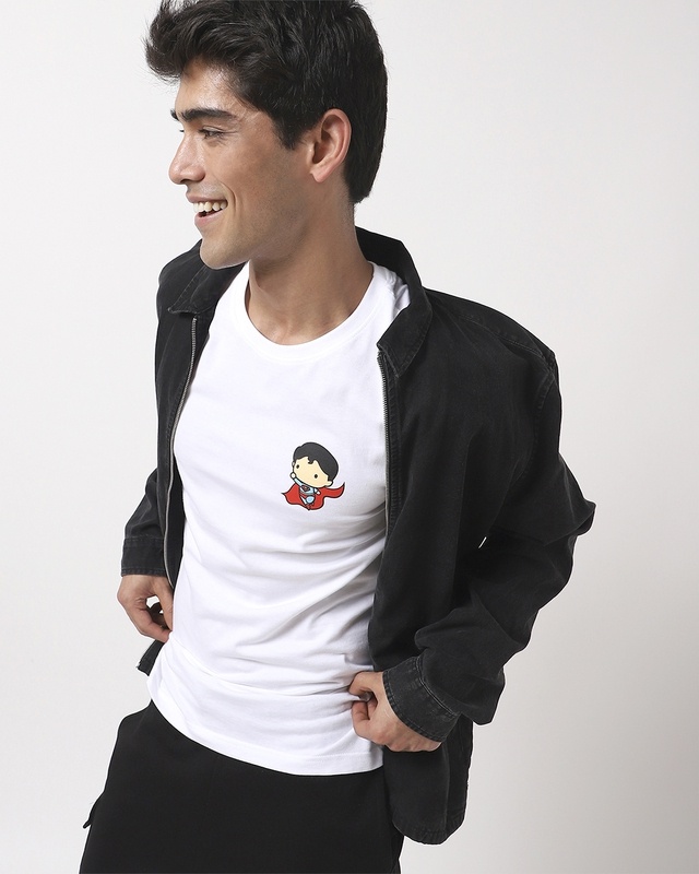 Shop My World Superman Half Sleeve T-shirt-Front