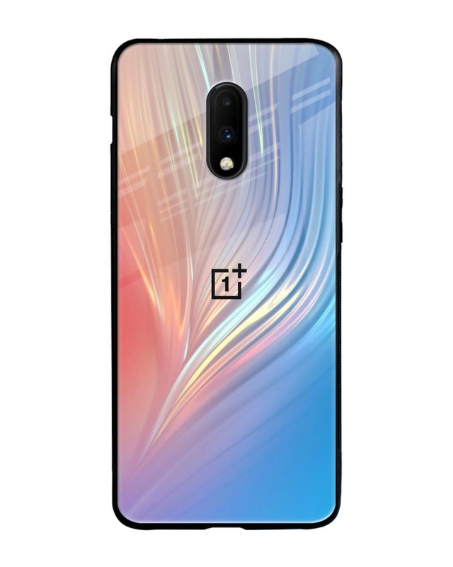 Shop Mystic Aurora Premium Glass Case for OnePlus 7(Shock Proof, Scratch Resistant)-Front