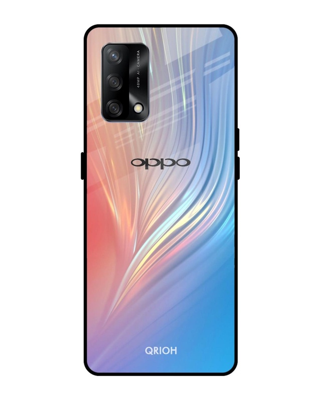 Shop Mystic Aurora Printed Premium Glass Cover for Oppo F19s (Shockproof, Light Weight)-Front