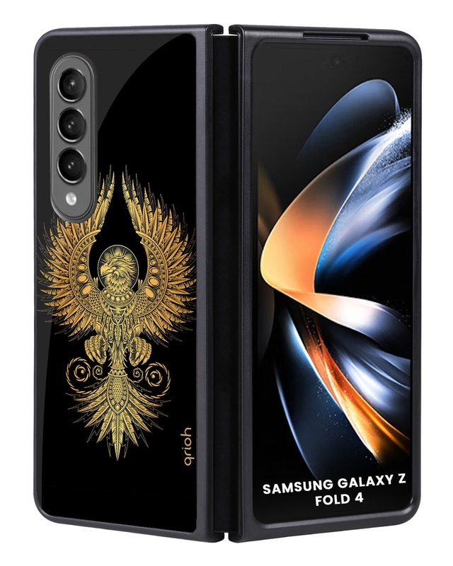 Shop Mythical Phoenix Art Premium Glass Casefor Samsung Galaxy Z Fold4 5G(Shock Proof, Scratch Resistant)-Front