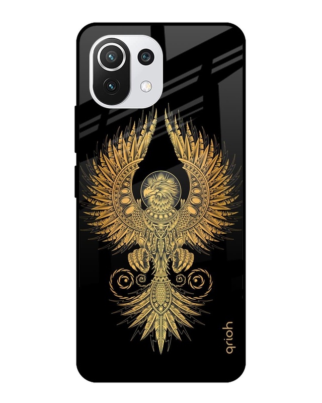 Mythical Phoenix Art Printed Premium Glass Cover For Mi 11 Lite NE 5G (Matte Finish)