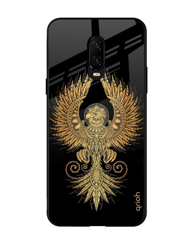 Shop Mythical Phoenix Art Printed Premium Glass Cover For OnePlus 6T (Impact Resistant, Matte Finish)-Front