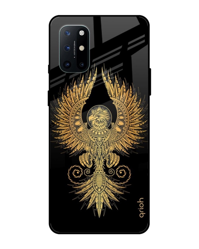 Shop Mythical Phoenix Art Printed Premium Glass Cover For OnePlus 8T (Impact Resistant, Matte Finish)-Front
