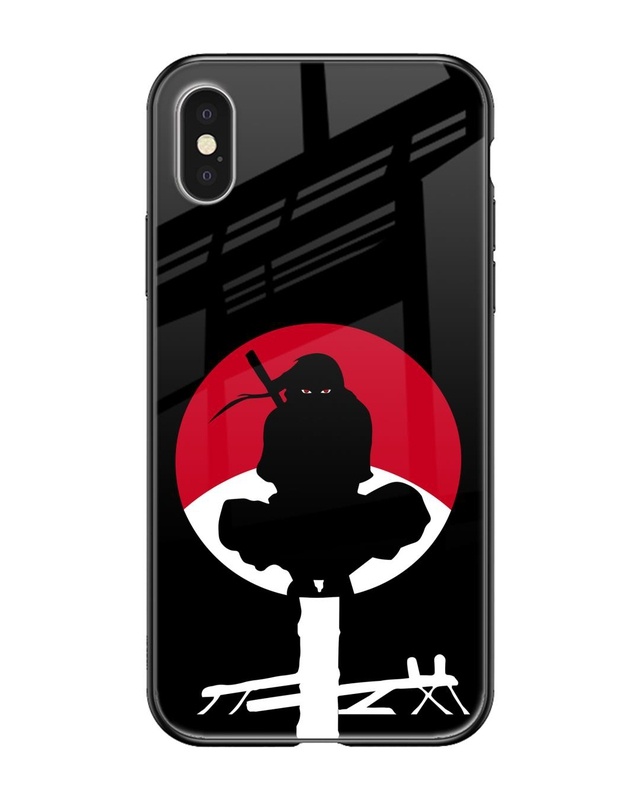 Shop Naruto Illustration Premium Glass Case for iPhone XS Max (Shock Proof, Scratch Resistant)-Front