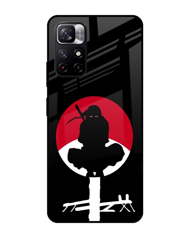 Shop Naruto Illustration Premium Glass Case for Redmi Note 11T 5G (Shock Proof,Scratch Resistant)-Front