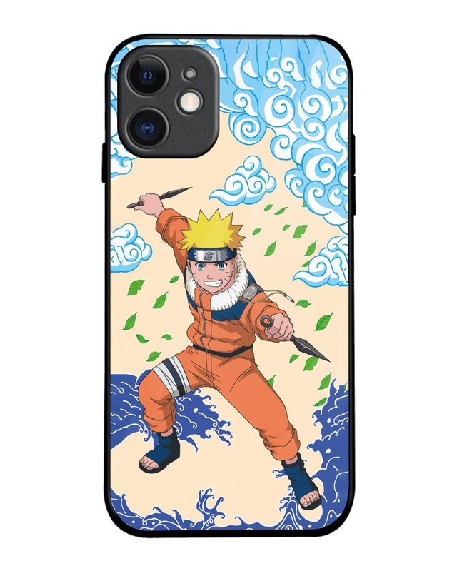 Shop Naruto Wave Premium Glass Cover for Apple iPhone 11-Front