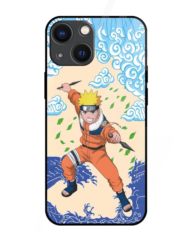 Shop Naruto Wave Premium Glass Cover for Apple iPhone 14 Plus-Front