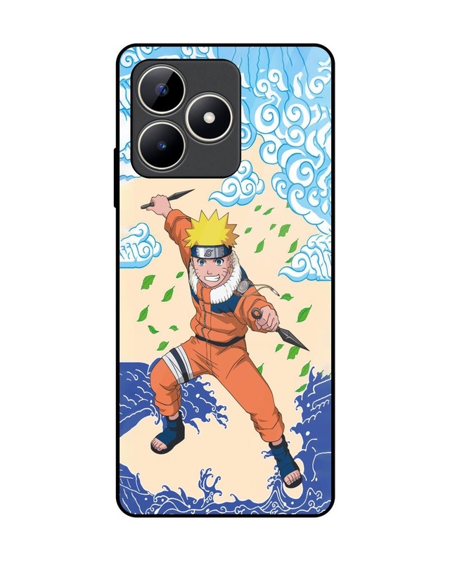 Shop Naruto Wave Premium Glass Cover for Realme C53-Front