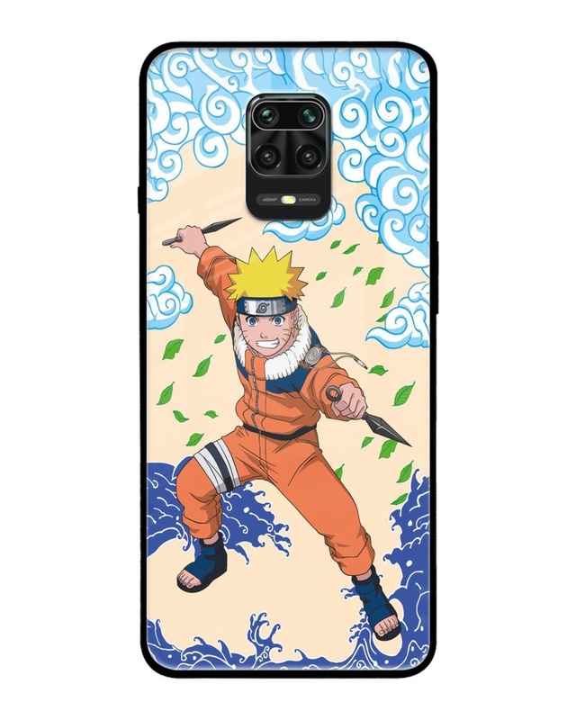Shop Naruto Wave Premium Glass Cover for Redmi Note 9 Pro Max-Front