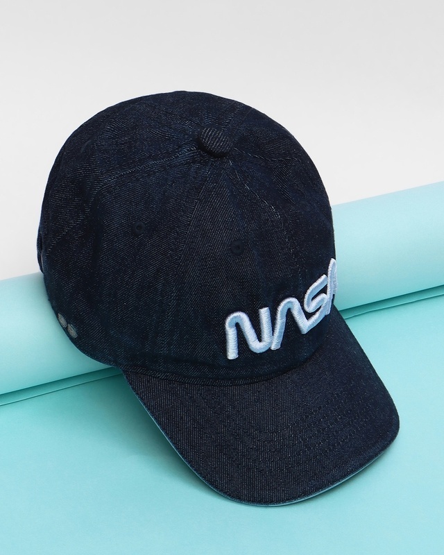Shop Unisex Blue NASA Insignia Baseball Cap-Front