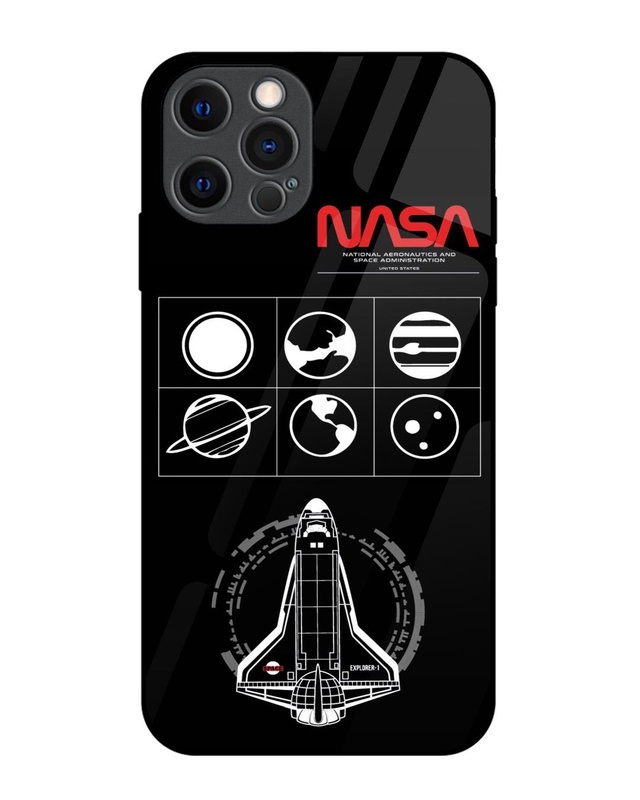 Shop NASA Spacecraft Premium Glass Cover for Apple Iphone 12 Pro-Front