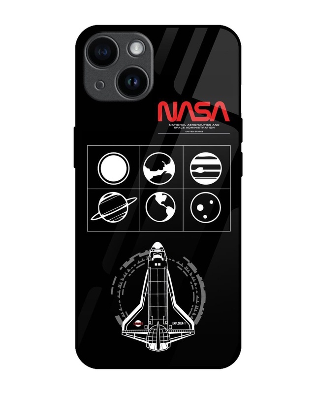 Shop NASA Spacecraft Premium Glass Cover for Apple iPhone 14-Front