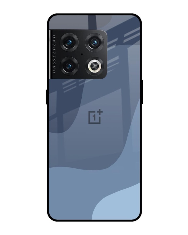 Shop Navy Blue Ombre Premium Glass Case for OnePlus 10 Pro (Shock Proof, Scratch Resistant)-Front