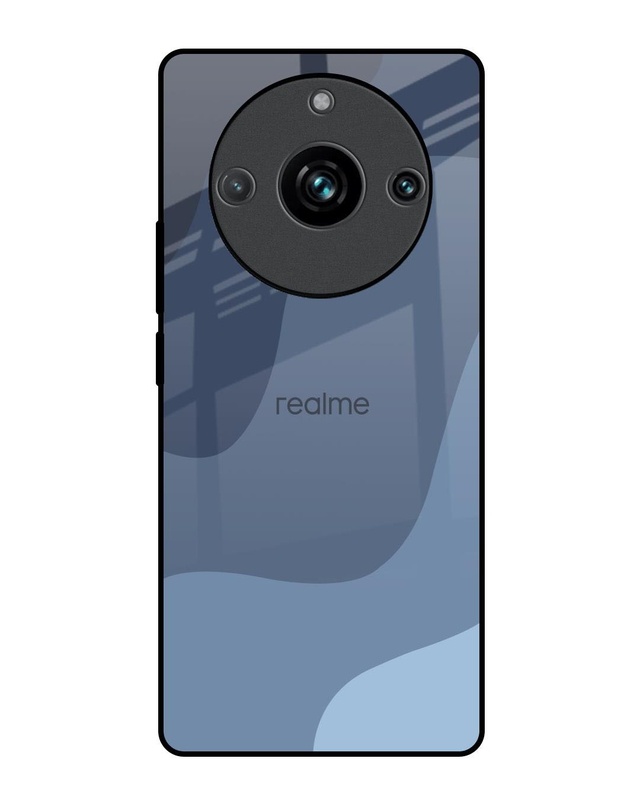 Shop Navy Blue Ombre Premium Glass Case for Realme 11 Pro Plus 5G (Shock Proof, Scratch Resistant)-Front