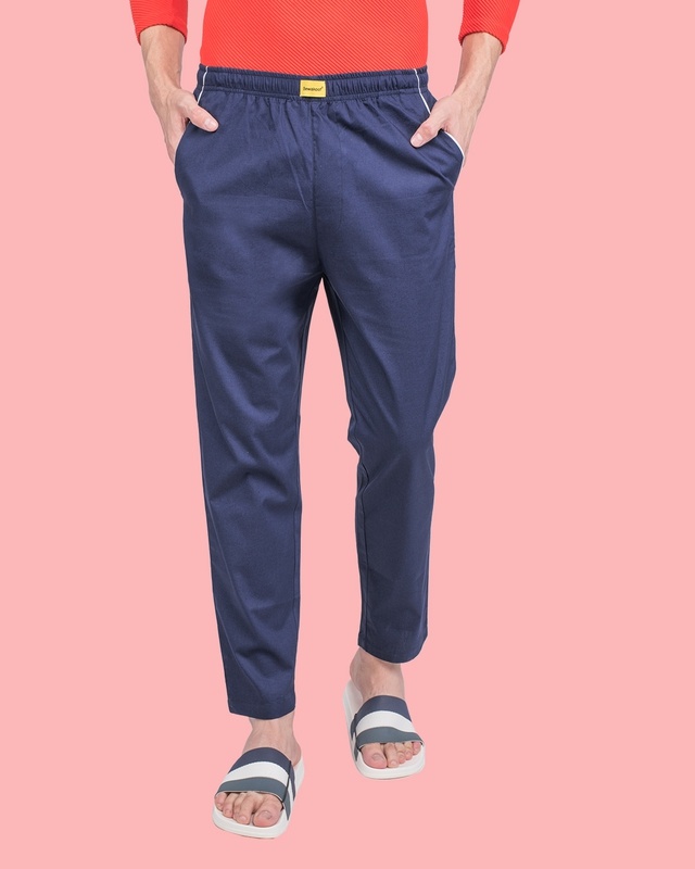 Shop Men's Blue Pyjamas-Front