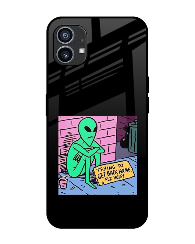 Shop Needy Alien Premium Glass Case for Nothing Phone (1) (Shock Proof, Scratch Resistant)-Front