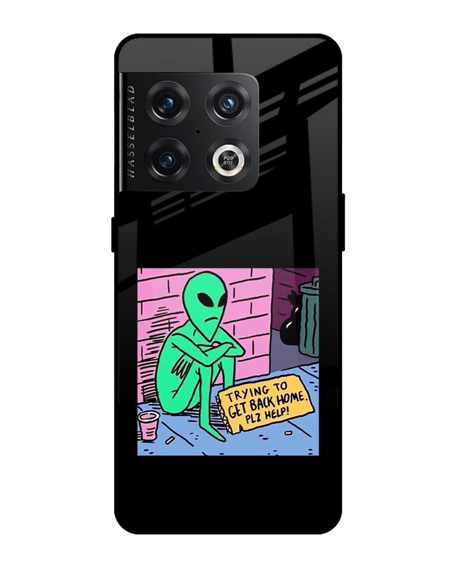 Shop Needy Alien Premium Glass Case for OnePlus 10 Pro (Shock Proof, Scratch Resistant)-Front