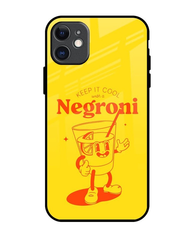 Negroni Premium Glass Cover for Apple iPhone 11-Front Bewakoof Shop Negroni Premium Glass Cover for Apple iPhone 11-Front