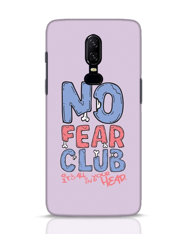 Shop No Fear Club Designer Hard Cover for OnePlus 6-Front
