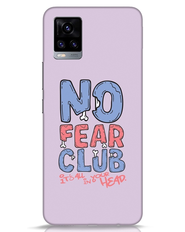 Shop No Fear Club Designer Hard Cover for Vivo V20-Front