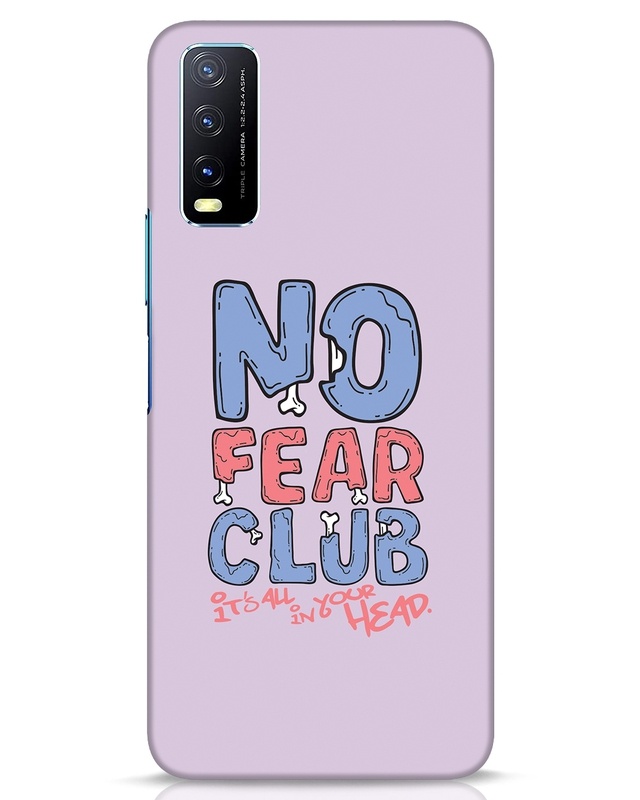 Shop No Fear Club Designer Hard Cover for Vivo Y20-Front