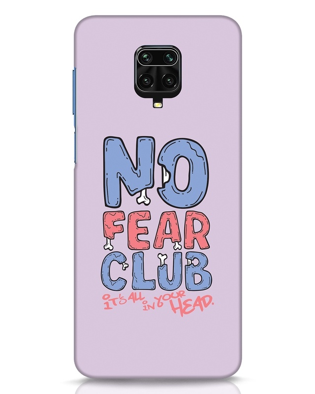 Shop No Fear Club Designer Hard Cover for Xiaomi Redmi Note 9 Pro-Front