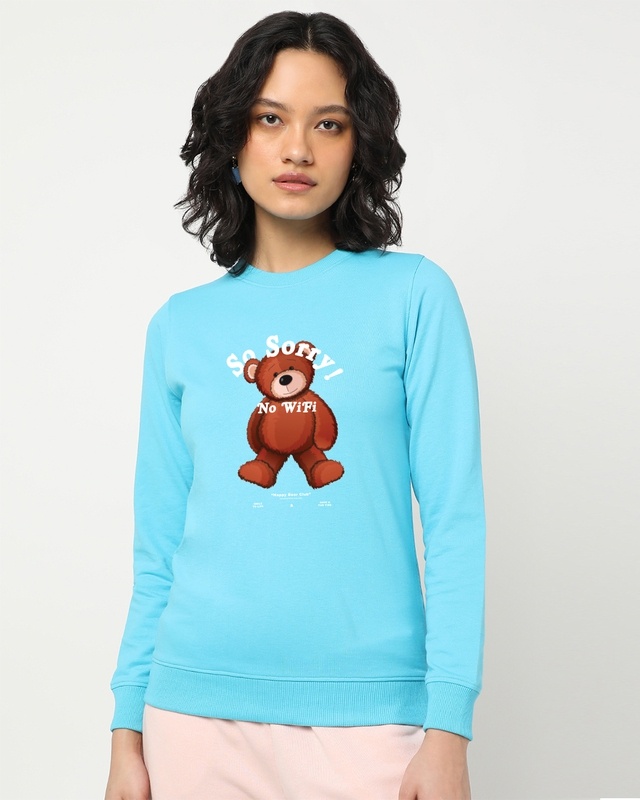 Shop No WiFi Teddy Full Sleeve T-shirt-Front