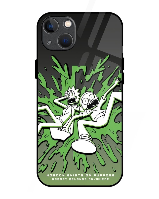 Nobody Exists On Purpose Premium Glass Cover for Apple iPhone 13-Front Bewakoof Shop Nobody Exists On Purpose Premium Glass Cover for Apple iPhone 13-Front