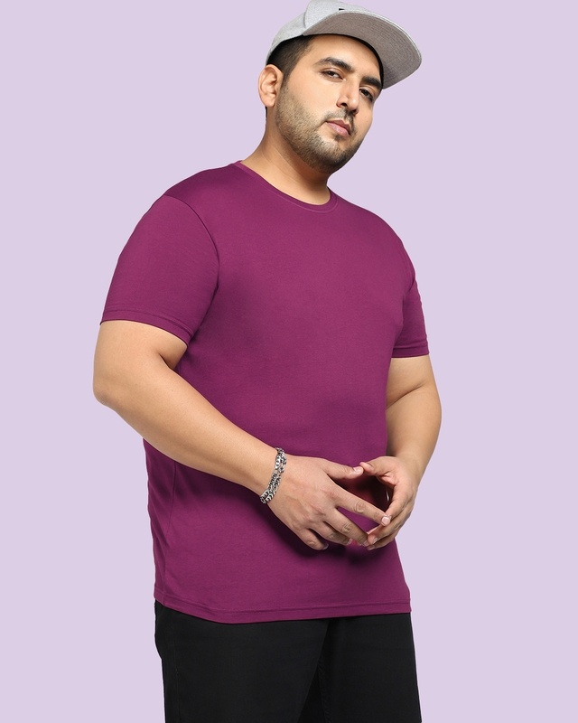 Shop Men's Purple Not So Wine Plus Size T-shirt-Front
