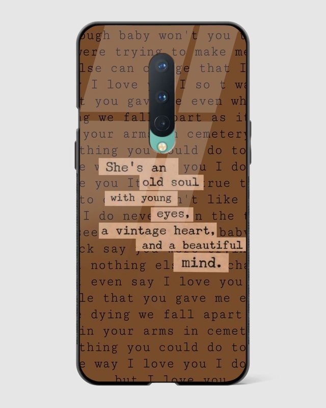 Shop Old Soul Aesthetic Premium Glass Case for OnePlus 8-Front